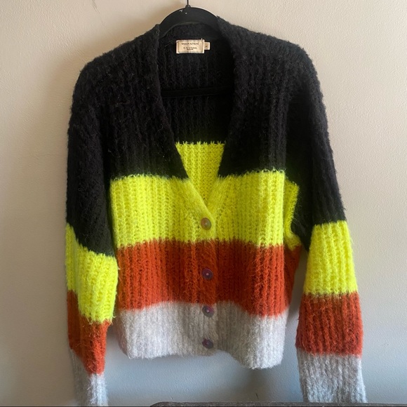 MAISON KITSUNE FLUFFY STRIPES BOXY CARDIGAN - Picture 3 of 6